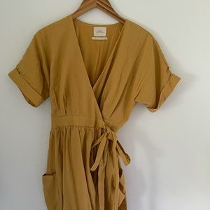 Urban Outfitters Camel Wrap Dress
